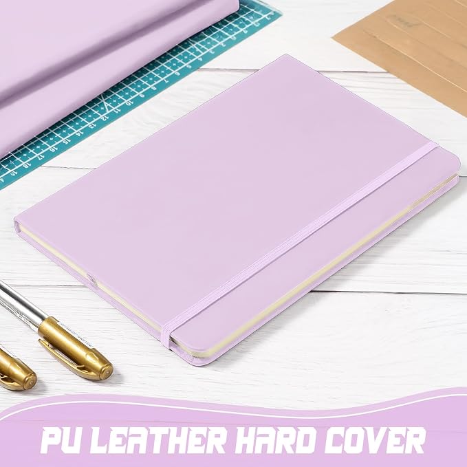 Honoson 20 Pack A5 Lined Journal Notebooks Hardcover Executive Notebook 5.5" x 8.3" PU Leather Wide Ruled Journals Bulk 160 Pages for Back to School Supplies Office Business Home (Pink)