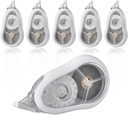 White Correction Tape, 5 Pack, 65.62 Feet Correction Tape for School and Office, School & Office Supplies, (White)
