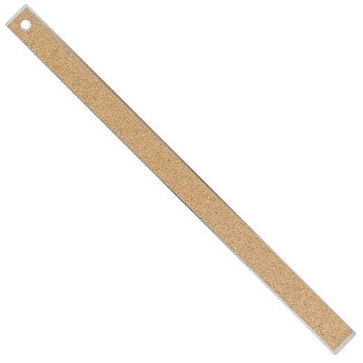 Pacific Arc Stainless Steel Ruler with Inch and Pica Measurements, 18 Inches Cork Backed