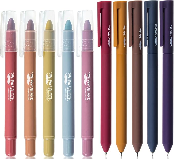 Mr. Pen- Bible Highlighters and Pens, 10 Pack | Colorful Mr. Pen Bible Highlighters No Bleed, Aesthetic Pens