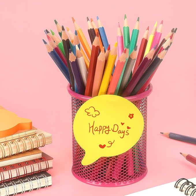 SIMONA Bubble Shape Sticky Notes 8 Bright Colors, 600 Sheets | Cute Bubble Design Self-Sticky Note Pads, 8 Assorted Bright Colors Sticky Notes for Office, School, Family