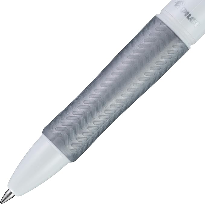 Pilot Acroball PureWhite Advanced Ink Refillable & Retractable Ball Point Pens with Silver Accents, Fine Point, Ballpoint Pens, Black Ink, 0.7mm, 14-Pack