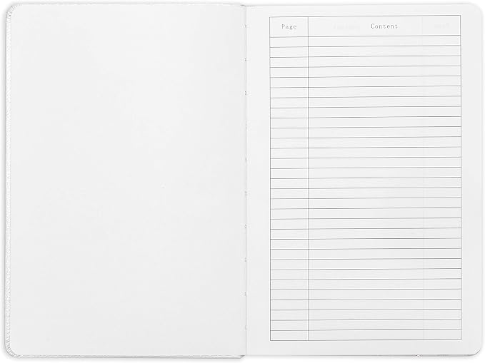 Minimalism Art, Premium Hard Cover Notebook Journal, Classic 5" x 8.3", 122 Numbered Pages, Gusseted Pocket, Ribbon Bookmark, Extra Thick Ink-Proof Paper 120gsm, San Francisco (Plain, Gray)