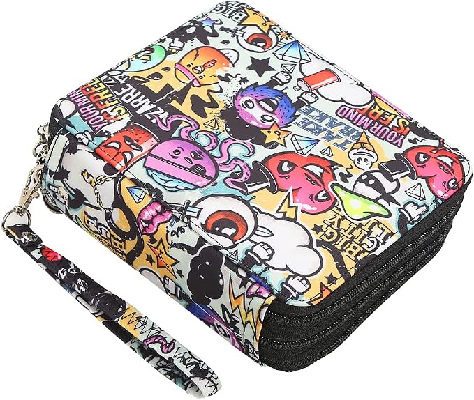 Portable Colored Pencil Case-72 Slots Colored Pencil Case Organizer with Zipper for Watercolor Pens, Pencil Case Organizer for Artist