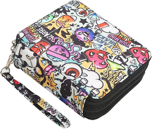 Portable Colored Pencil Case-72 Slots Colored Pencil Case Organizer with Zipper for Watercolor Pens, Pencil Case Organizer for Artist