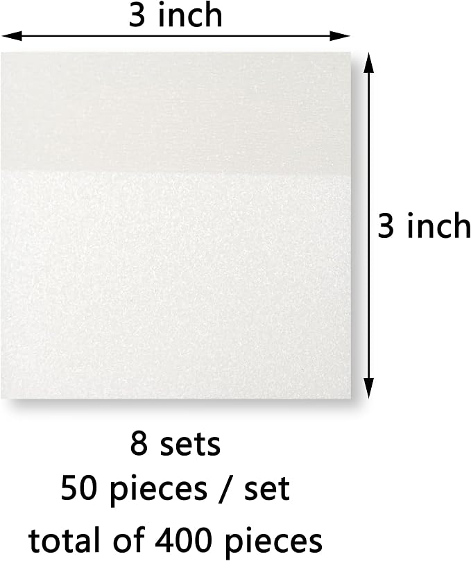 YOUDEFUL Transparent Sticky Notes, 3"x3" Self-Adhesive Translucent Clear See Through Sticky Notes for Planner Office School College Teacher Student Supplies