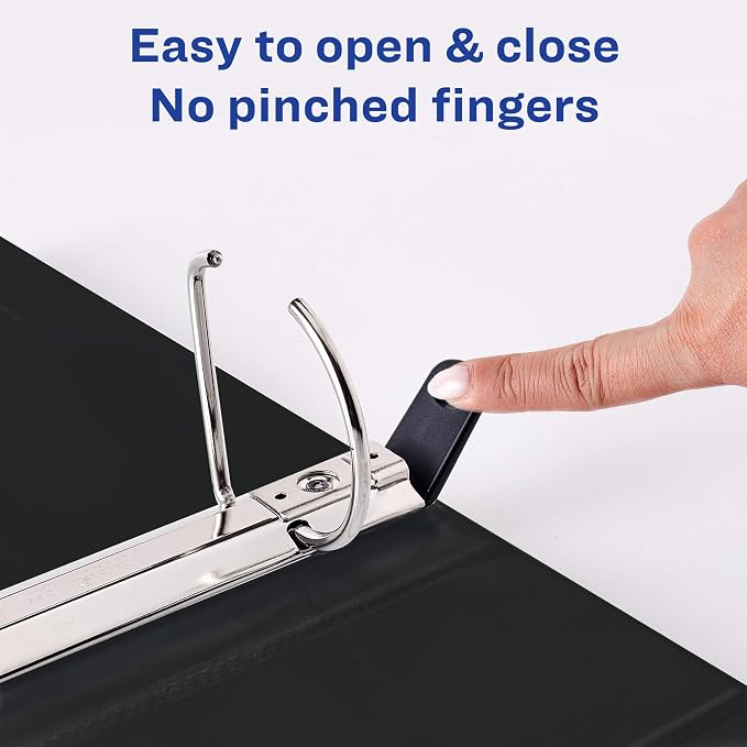 Avery Heavy-Duty View 3 Ring Binder,3 Inch One Touch EZD Rings,670-Sheet Capacity,3.5 Inch Wide Spine,1 Black Binder (79693),(Pack of 4)