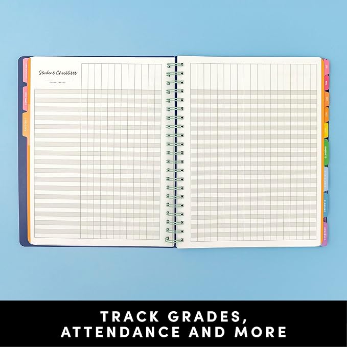 PAPERAGE Teacher Planner, Weekly & Monthly Academic Planner & Calendar, 12-Months, July 2026 - June 2027, (9.5" x 11"), Teacher Lesson Planning Book with Tabs, Stickers & Inner Pocket, Raspberry