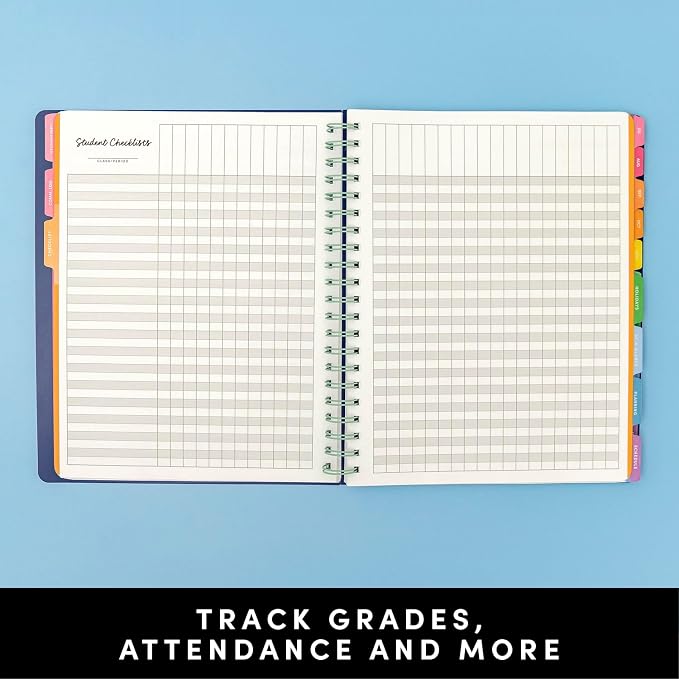 PAPERAGE Teacher Planner, Weekly & Monthly Academic Planner & Calendar, 12-Months, July 2026 - June 2027, (9.5" x 11"), Teacher Lesson Planning Book with Tabs, Stickers & Inner Pocket, Sage Green