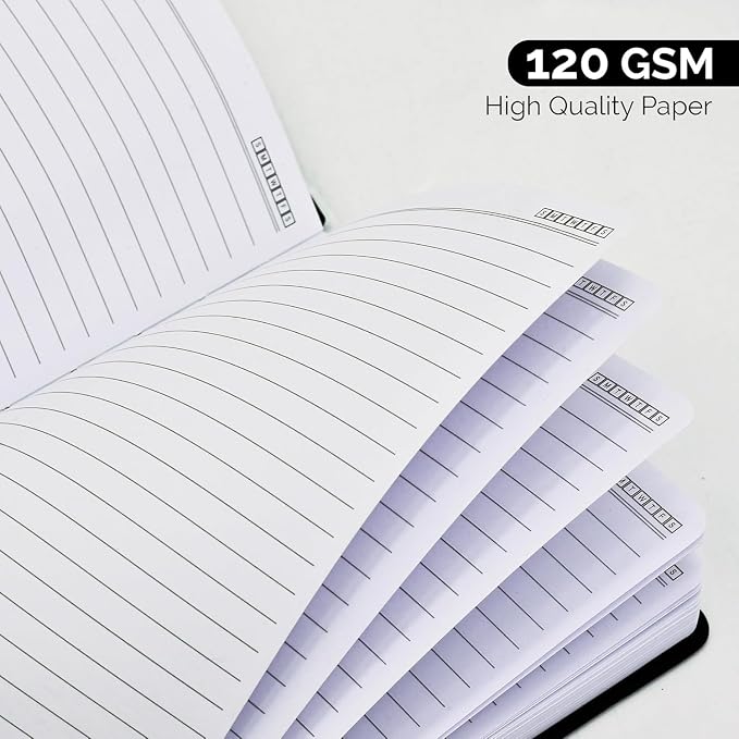Nextnoid A5 LIned Notebook - 160 Pages, 120 GSM Paper, Burgundy | Hardcover A5 College Ruled Notebook for Work and Study, Journaling and Note-Taking, A5 Size (5.8" x 8.3") Journal