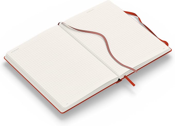 LEUCHTTURM1917 - Notebook Hardcover Medium A5-251 Numbered Pages for Writing and Journaling (Fox Red, Squared)