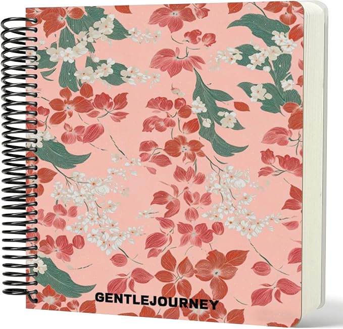Hardcover Sketchbook,7.2"x8.3"Spiral Bound Drawing Pad,Crimson Petal | 150gsm(92lb)Acid-Free Thick Paper,Blank Art Journal for Adults,Artists&Beginners,Ideal for Sketching,Doodling and Mixed Media
