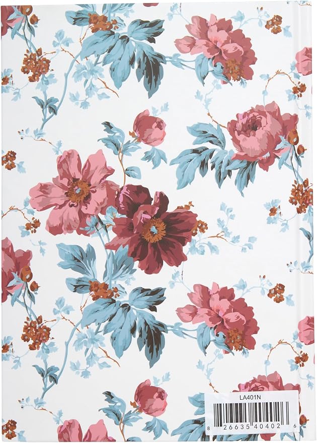 Laura Ashley Journal 256 Lined Pages Elegant Floral Hardcover Notebook | Scalloped Magnetic Flap Closure Keeps Notes Secure, Elegant Botanical Style Ideal for Diaries and Gifting