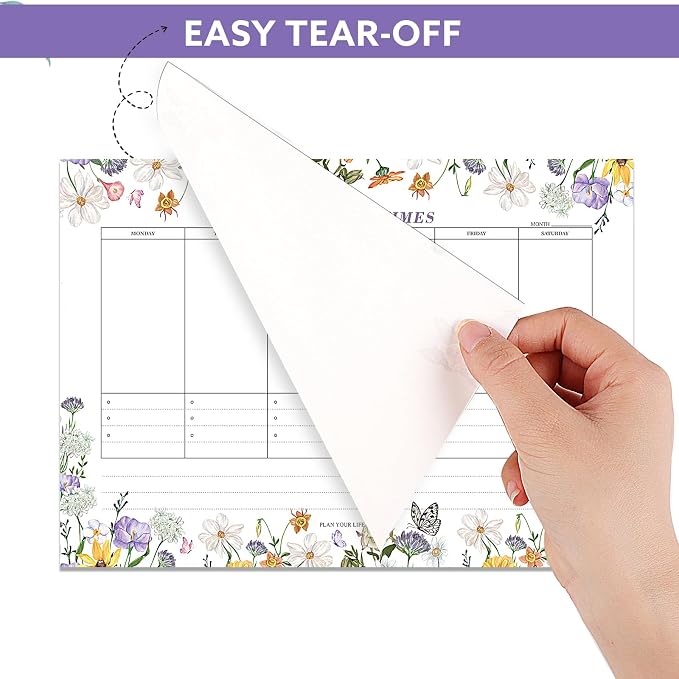 60 Sheets Weekly Pad, Tear Off Weekly Planner Notepad with Daily Schedule Weekly to Do List Notepad(7x10”)