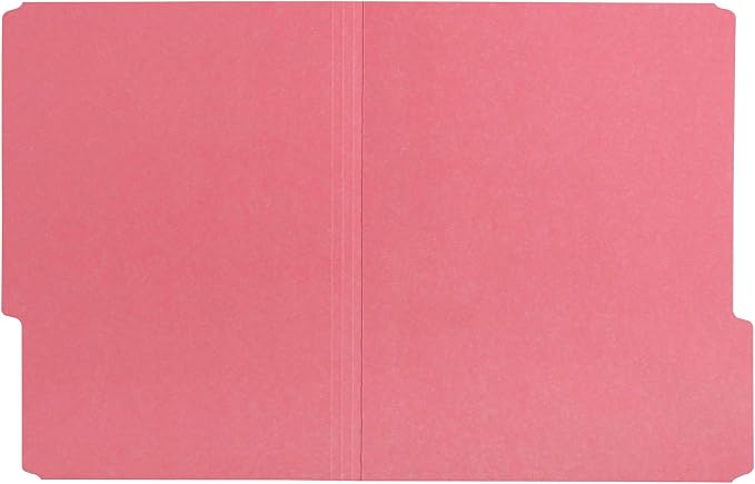 Amazon Basics File Folders for Organization, Letter Size, 1/3 Cut Tab, Red, 36-Pack