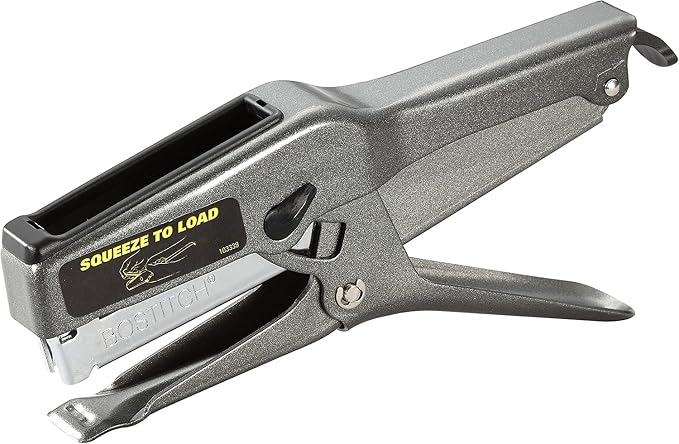 Bostitch Office B8 Plier Heavy Duty Stapler with 1250 1/4" Staples | Full Strip Metal Bostitch Stapler for Cardboard, Paper and Fabric (45 Sheet Capacity)