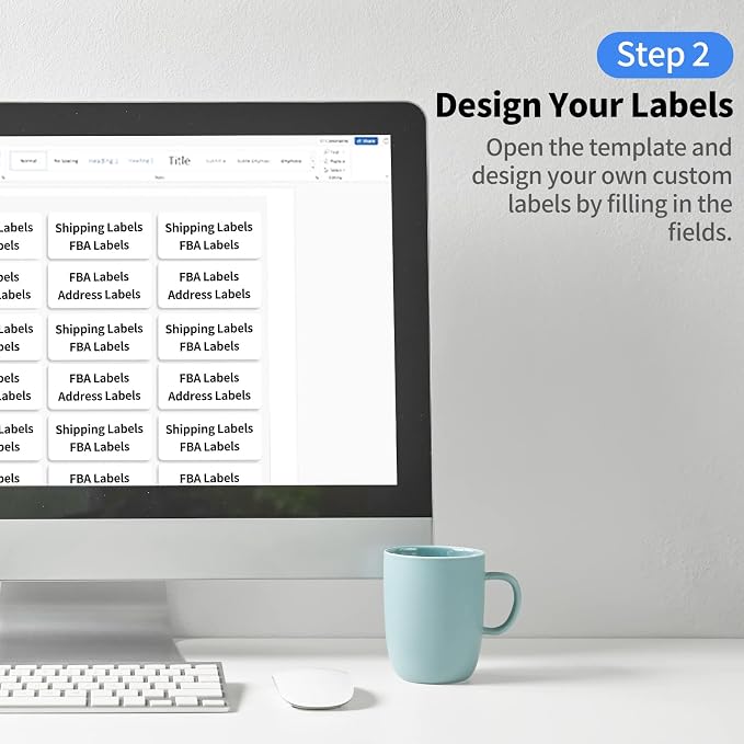 2"x4" Shipping Address Labels, 10-UP Blank Mailing Labels, White Self-Adhesive Customized Stickers for Inkjet and Laser Printer [5000 Sheet, 50000 Labels]