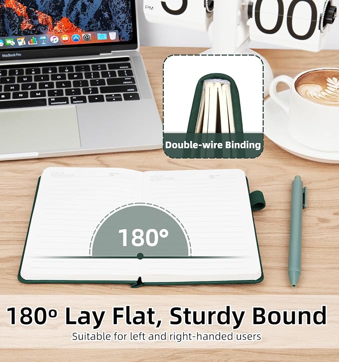 3 Pack Pocket Journaling Notebooks, A6 Small Notebook Total 360 Pages Journaling Notebooks For Note Taking Journals For Writing Mini Note Pads With Pen Holder 100 GSM Thick Paper(Green,Red,Black)