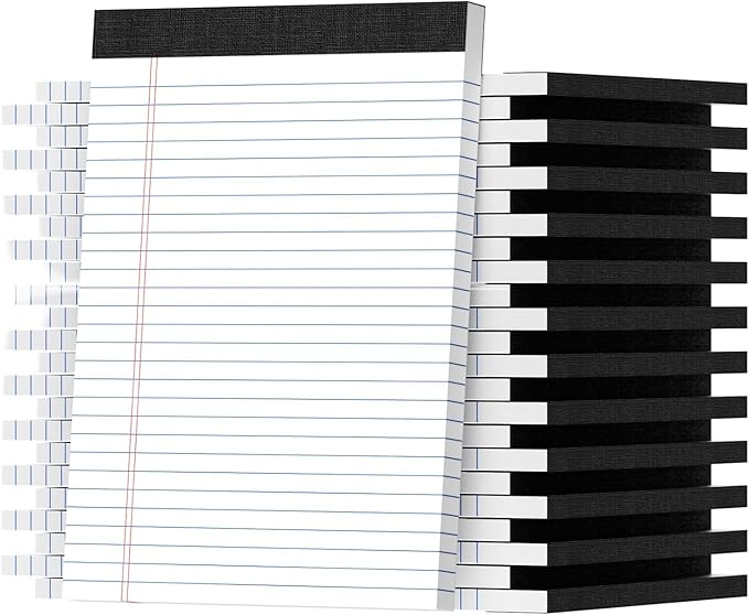 Legal Pads 8.5 X11, Narrow Ruled Notepads, 24 Pack, 50 Sheet/Pad | White Legal Pads, Tear Off Notepad, Perforated Writing Pad, Notebook Paper College Ruled, Notepads For Office Home School