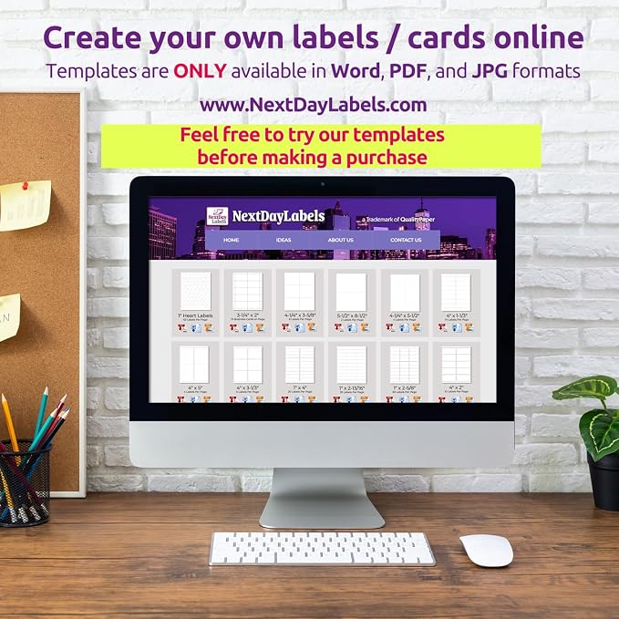NextDayLabels 2 Inch Round Labels with Bleeds – Matte White Circle Stickers for Inkjet & Laser | 300 Labels, 25 Sheets, 12 Per Page | Made in USA | Printable Stickers for Jars & Candles