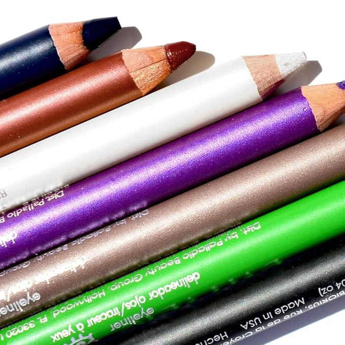 Palladio Wooden Eyeliner Pencil, Thin Pencil Shape, Easy Application, Firm yet Smooth Formula, Perfectly Outlined Eyes, Contour and Line, Long Lasting, Rich Pigment, Taupe