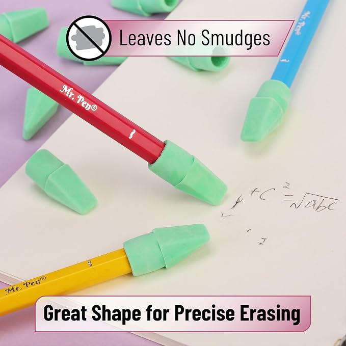 Mr. Pen- Pencil Erasers Toppers, 120 Pack, Green, Erasers for Pencils | Pencil Top Erasers, Pencil Eraser
