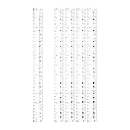 HARFINGTON 5pcs Plastic Rulers 12" (30cm) Clear Straight Ruler Measuring Tool Inches and Centimeters for Home Office Classrooms Drafting, Clear