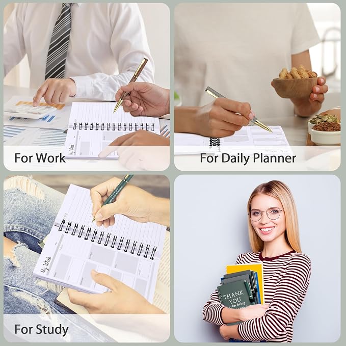Tellingyou 60 Pcs/ 30 Set Team Appreciation Gifts for Employees Coworker A6 Notebook with Ballpoint Pens Thank You to Do List Notepad for Housekeeping Week Office Staff Teacher Back to School (Boho)