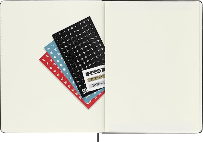Moleskine Classic 18 Month 2026-2027 Weekly Planner, Hard Cover, XL (7.5" x 10"), Black, 208 pages
