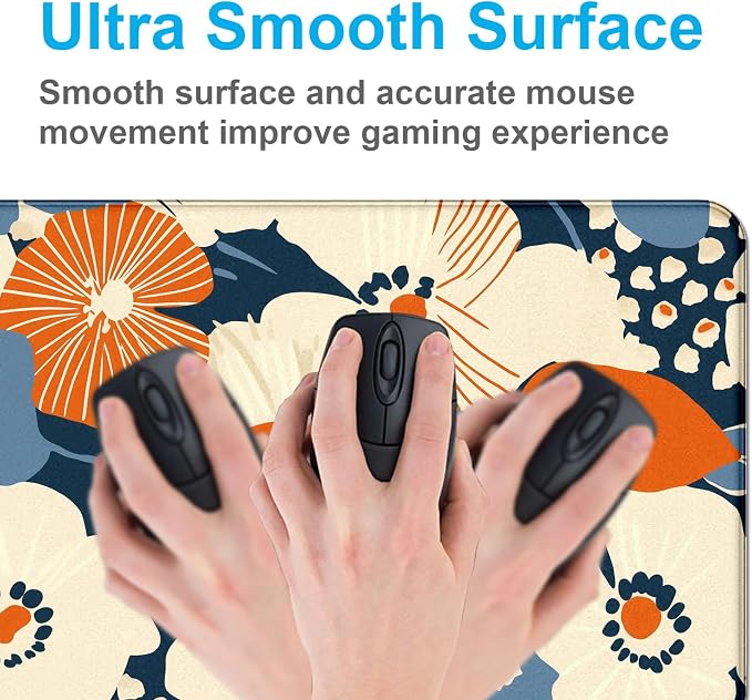 Ladies' Office Desk Cute Petal Keyboard Accessories Game Extended Mouse Pad | Large Extended Mouse Pad; Full Desk Coverage; Waterproof Coating; Stable Anti-Slide Base For Gaming, Office, Study Daily Use