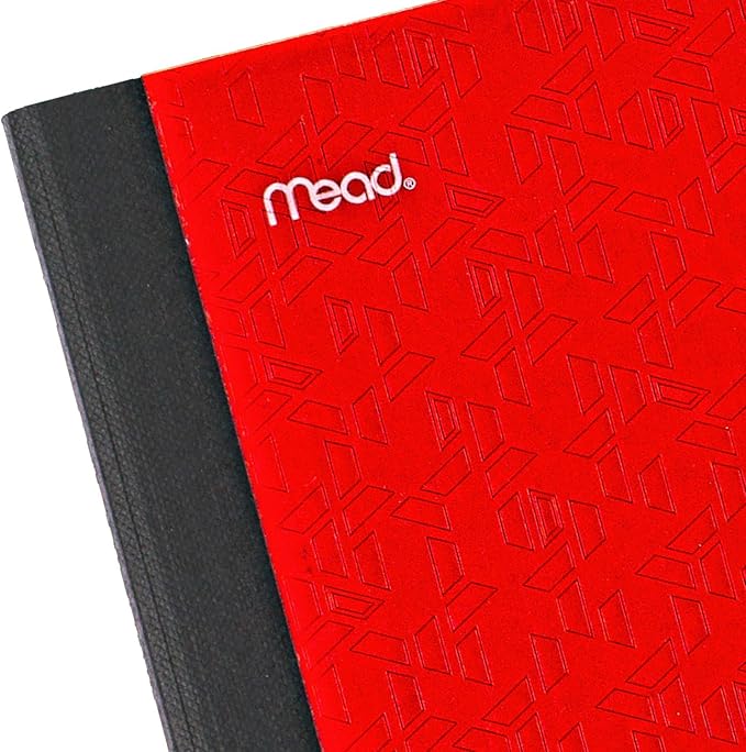 Five Star Composition Book + Study App, 4 Pack, Wide Ruled Paper, 7-1/2" x 9-3/4", 80 Sheets, Forest Green, Tidewater Blue, Fire Red and Harvest Yellow (950033B-ECM)