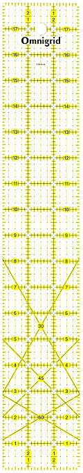 Omnigrid 3 Inch By 18 Inch Angles Ruler