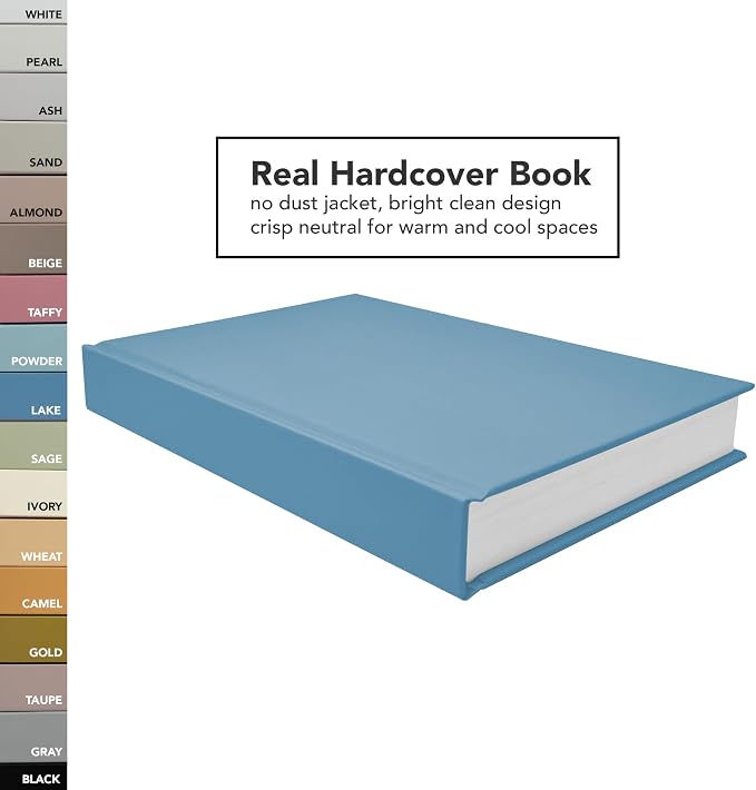 CovoBook™ Blank Hardcover | Premium Sketchbook Journal Guest Book | Photo Prop Home Decor (Lake, Size 9)