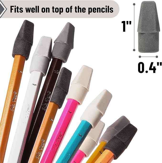 Mr. Pen- Pencil Erasers Toppers, 120 Pack, Colorful, Latex Free, No Smudge | Mr Pen Erasers for Pencils
