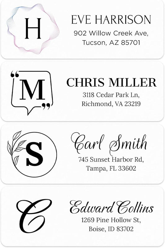 Personalized Return Address Labels, Custom Address and Name Mailing Labels Square for Envelopes & Branding- Watercolor 1x2.6 Inches Flat Sheet of 60-1200 Made in USA by My Sign Center