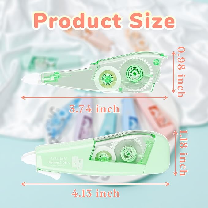 Temiary 3 Pcs Correction Tapes with 3 Pcs Refills, White Wrong Out Tape