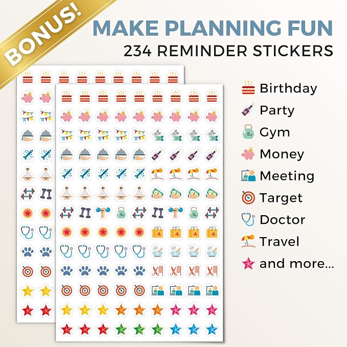 CRANBURY Small Desk Calendar 2026-2027 Standing Flip, 8" x 6", July 2026 to Dec 2027, Desktop Calendar with Stickers, Academic Year, Personal Desk Planner for School & Office