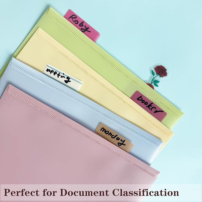 ELII 500 PCS Sticky Index Tabs 2 Inch Book Tabs Page Markers File Tabs | Self Adhesive, Labels for Pages Notebooks,Safety Material, Smooth Writing,Transparent,Waterproof,Repositionable