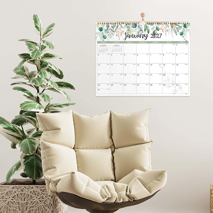 Calendar 2026-2027 - Wall Calendar 2026-2027, 18 Month from Jul. 2026 to Dec. 2027, 14.8'' x 11.5'', 2026 Monthly Planner with Ample Blocks for Writing