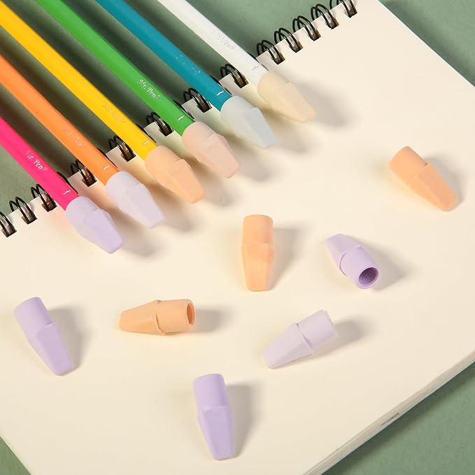 Mr. Pen- Pencil Erasers Toppers, 120 Pack, Colorful, Latex Free, No Smudge | Mr Pen Erasers for Pencils