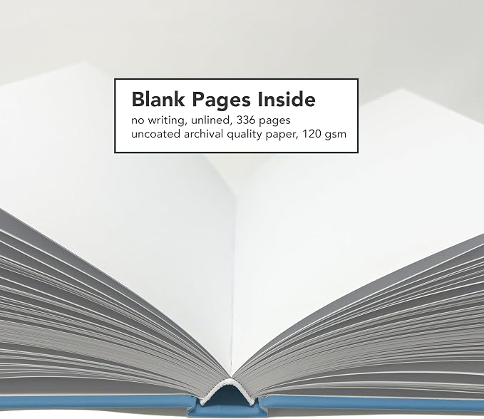 CovoBook™ Blank Hardcover | Premium Sketchbook Journal Guest Book | Photo Prop Home Decor (Lake, Size 9)