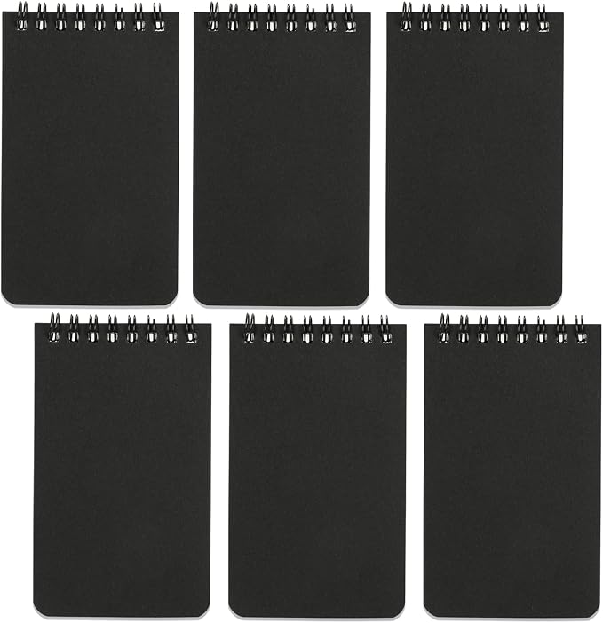 QiCheng 6pcs Pocket Notebook Mini Notepad Small Spiral Notebooks 3X5Inch | functionality PortabilityPortability convenience