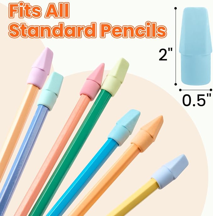 120 Pack Erasers for Kids, Sooez Pencil Top Erasers, Eraser Caps, Cap Toppers Small Cute Drawing Erasers, Classroom Must Have for Teacher & Student, Back to School Supplies