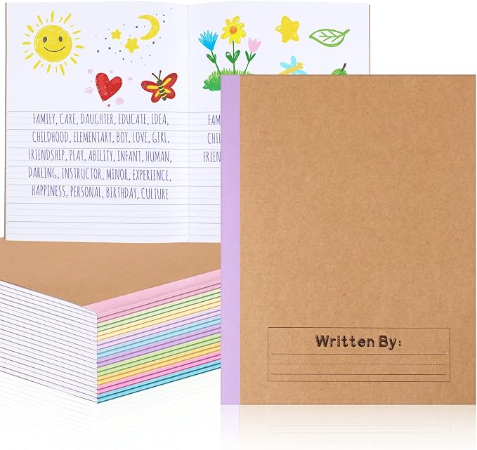 Henoyso 20 Pack Primary Composition Notebook, 9-3/4" x 7-1/2", Kids Primary Journal, K-2 Writing Notebook for Kids Student Draw Write Story Journal Half Blank Books(Colorful Macaron)