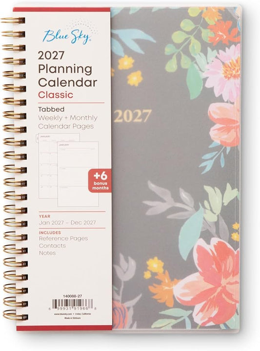 Blue Sky 2027 Weekly & Monthly Planner Calendar, 5"x8", Sophie | January 2027 - December 2027, Flexible Frosted Cover, Durable Twin Wire Binding, Laminated Tabs
