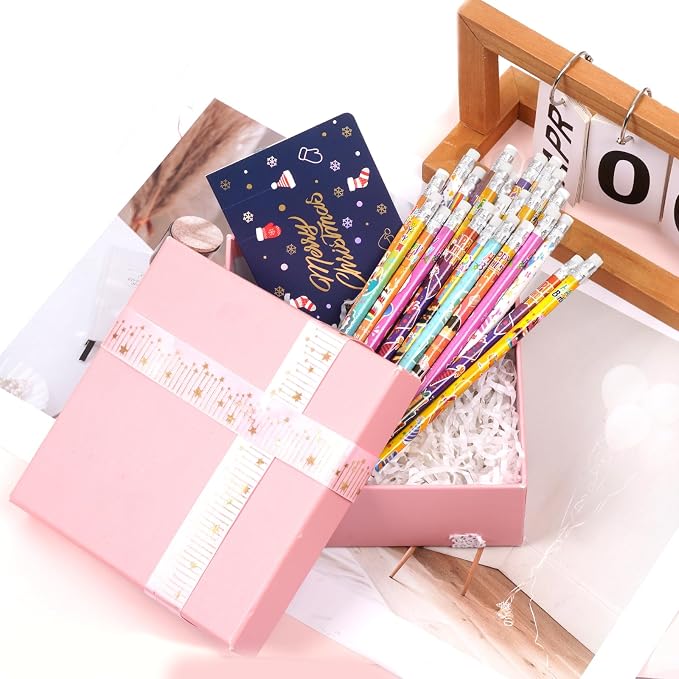 Rbenxia 48PCS Wooden Pencils with Erasers Assortment Colorful Novelty Pencils Awards Incentives Supplies Giveaways Party Favor (Birthday)