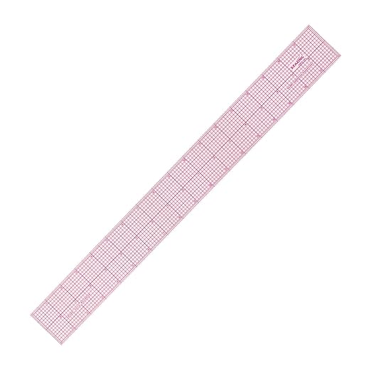 KEARING 2"x18" Clear Sewing Graph Ruler - Plastic Pattern Grading Ruler | Flexible 1.2mm clear plastic 18" grid ruler for fashion design. Sandwich line markings never rub off for sewing