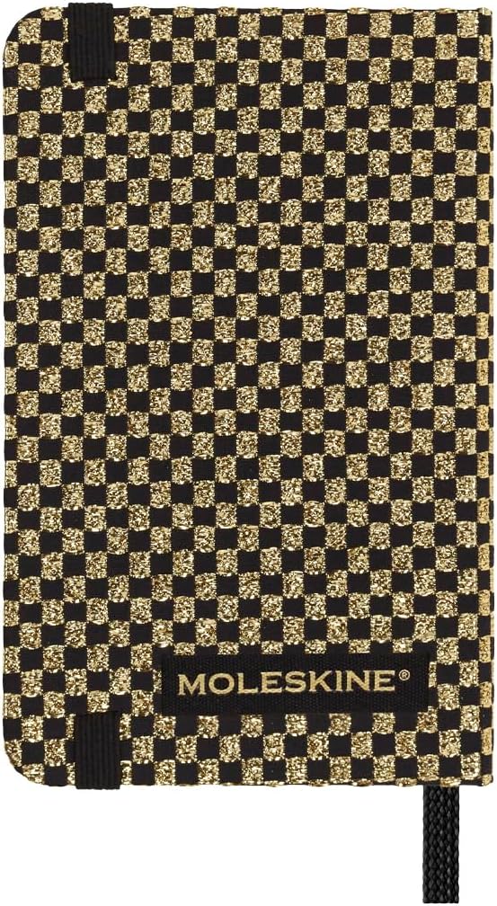 Moleskine Limited Edition Notebook Holiday Shine Box, Extra Small, Plain, Gold, Hard Cover (2.5 x 4)