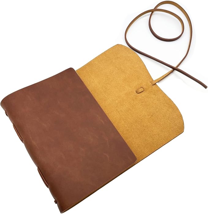 CooLeathor Dark Brown Notebook Journal - Leather Journals for Writing Small Size Diary 5.5x7.5 Inch, Notepad For Women and Man, Gifts,Work,Travel