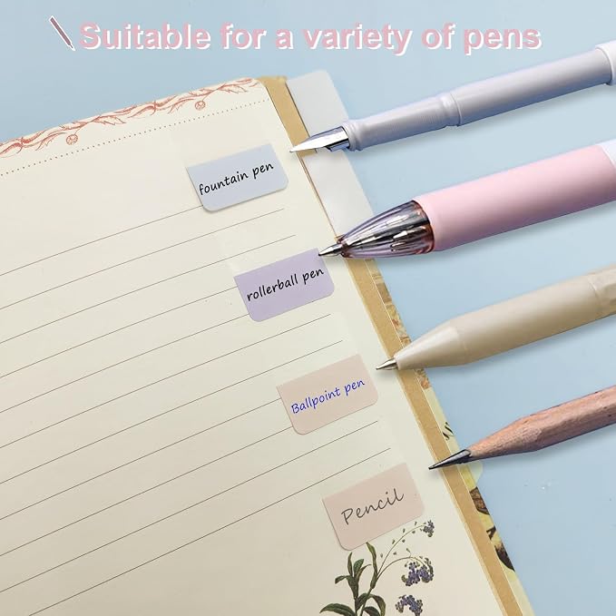 Potanro 360Pcs Sticky Book Tabs,Colorful Book Index Tabs for Notebook | Annotation Tabs Kit,Writable Repositionable Color Page Markers Bible Tabs for Office Supplies,Books File Classification